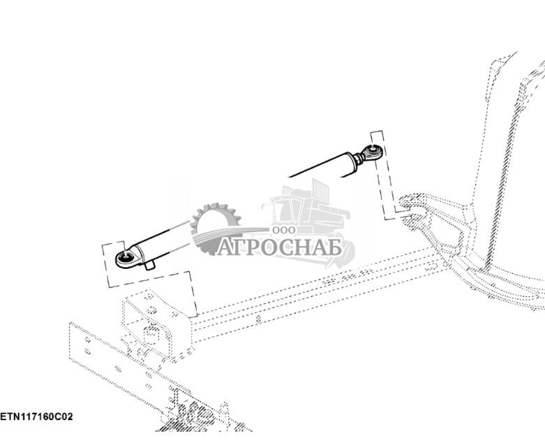 Цилиндр поворота выгрузного шнека, 3,2 бушеляс - ST832484 863.jpg